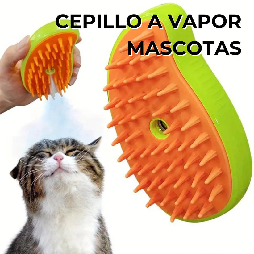 PetClean-Cepillo Automático para mascotas a Vapor 3 en 1